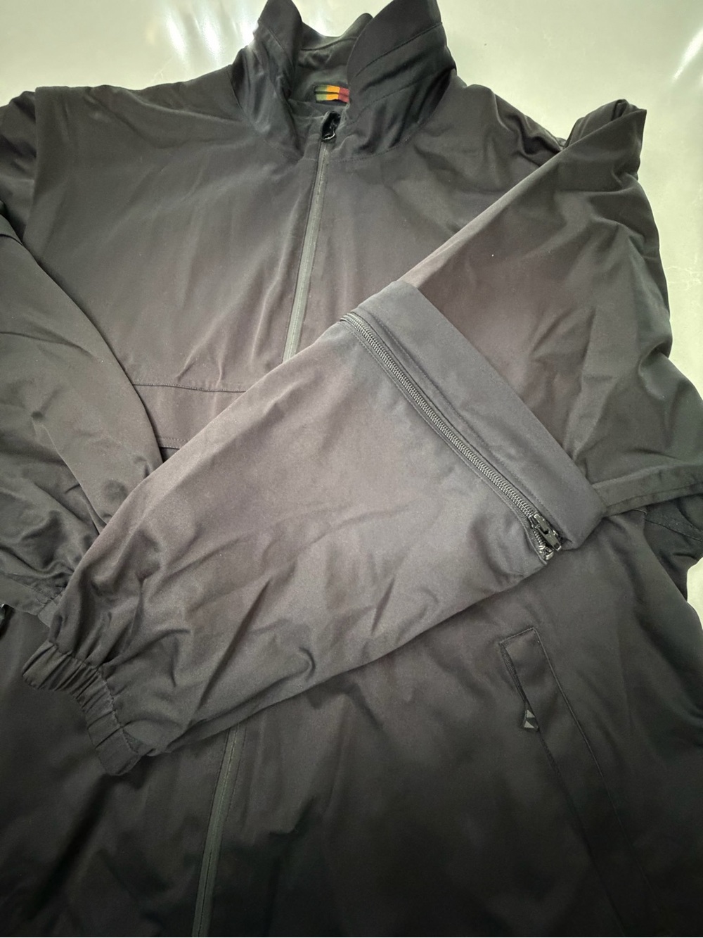 Greg Norman Collection Play Dry Men's Black Convertible Windbreaker Jacket, XL - Picture 4 of 15